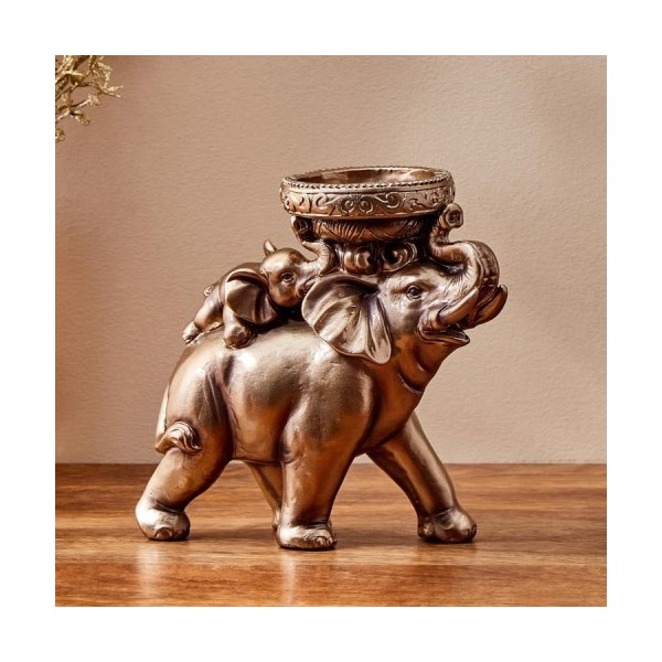 Elephant Figurine With T-Light Holder