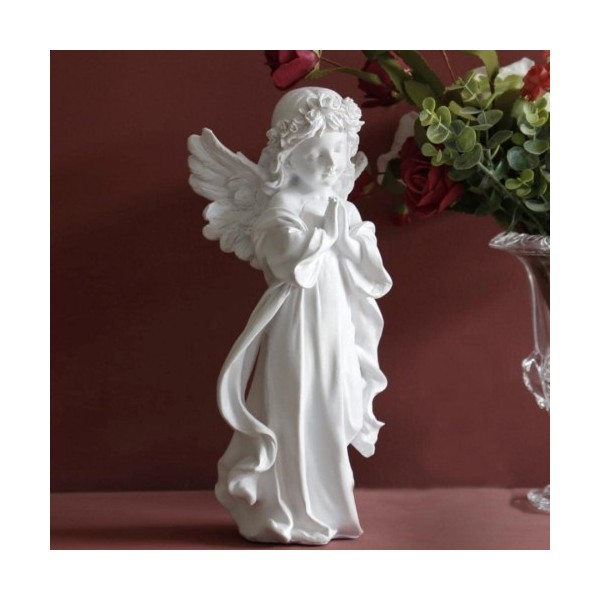 White Praying Angel Statue