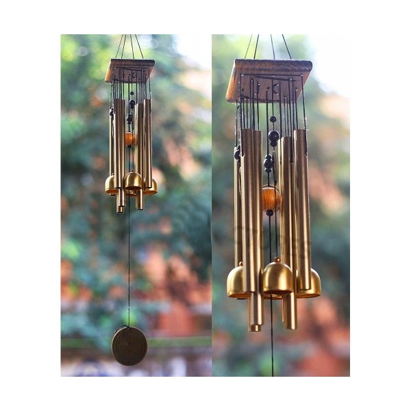 Golden Pipe Hanging Chimes