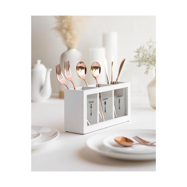 Elegant White Kitchen Organizer