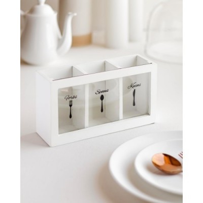 Elegant White Kitchen Organizer