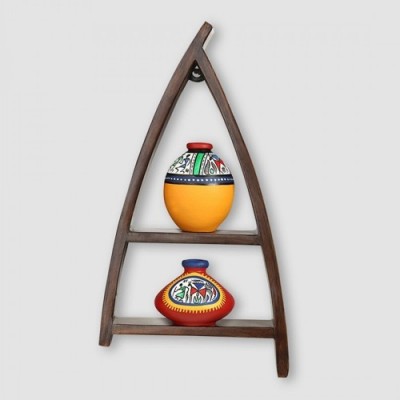 Handpainted Terracotta Wall Shelf