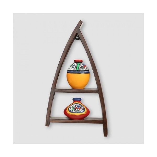 Handpainted Terracotta Wall Shelf