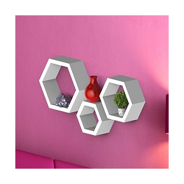 Hexagon Shape Wall Shelf