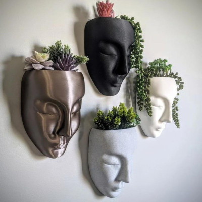 Face Wall Hanging Planter