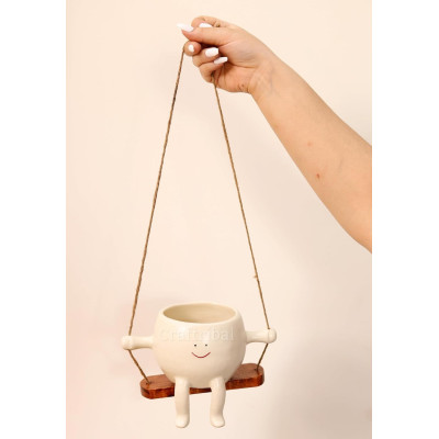 Face Swing Hanging Planter Pot