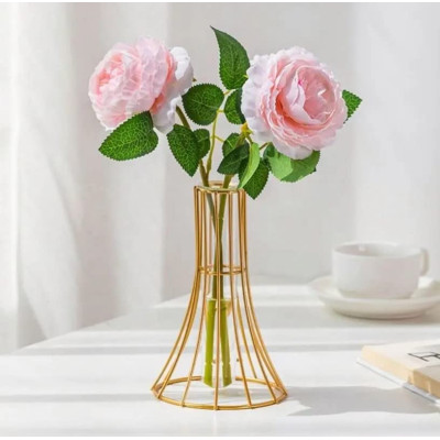 Metal Frame Vase