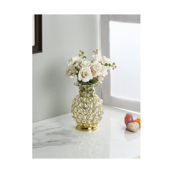 Golden Metal Flower Vase