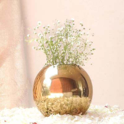 Metal Ball Round Flower Vase