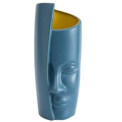 Face Design Plastic Vase