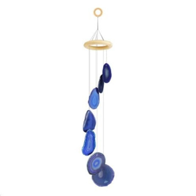 Blue Agate Stone Wind Chime