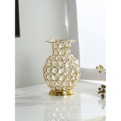 Golden Metal Flower Vase