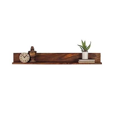 Natural Walnut Wood Wall Shelves