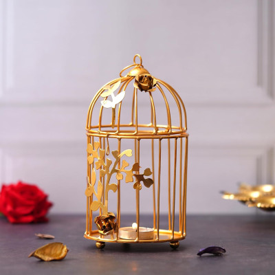 Gold Plated Colour Candle Holder