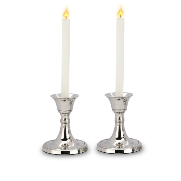 Silver Metal Candle Stand