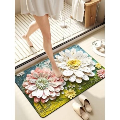 Thin Fashion Oval Floor Bath Mat