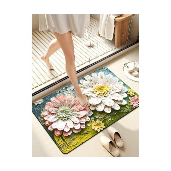 Thin Fashion Oval Floor Bath Mat